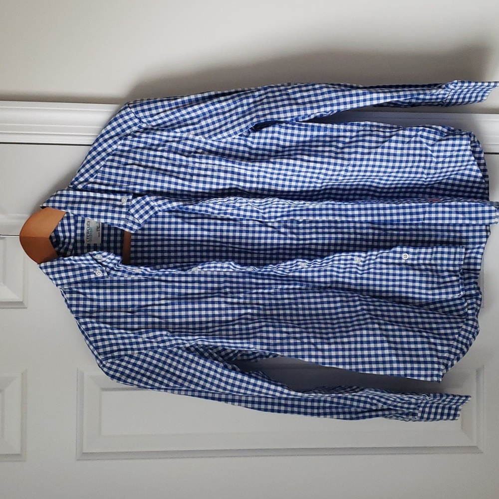 JCREW Crewcuts blue gingham shirt Size 14
